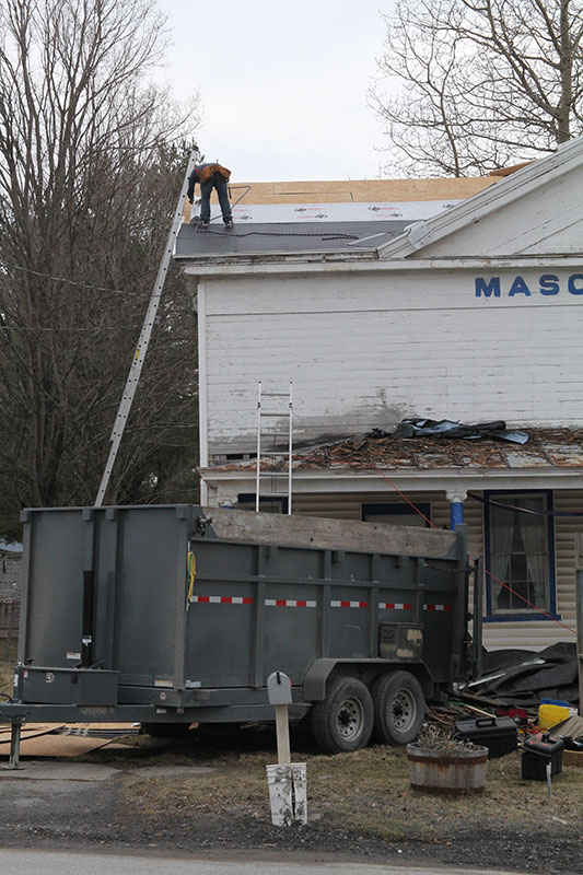Masonic Hall roof replacement process 8691
